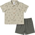 Modern Moments by Gerber Baby Boys' 2-piece Resort Shirt &amp; Short Set