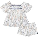 Modern Moments by Gerber Baby Girls' 2-piece Gauze Top & Short Set