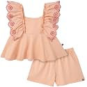Modern Moments by Gerber Baby Girls' 2-piece Gauze Top &amp; Short Set