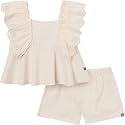 Modern Moments by Gerber Baby Girls' 2-piece Gauze Top & Short Set