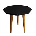 Modern Octagon Side Table with 3 Wooden