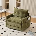 Modern Olive Green Cloud Swivel Accent Chair, Chenille Upholstered Arm Chair, Comfy Reading Chairs, Single Sofa for Living Room Office Bedroom Apartment (Olive Green)