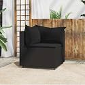 Modern Outdoor Corner Sofa with PE Rattan and Powder-Coated Steel Frame, Polyester Cushions for Patio Garden Balcony, Modular Assembly Weather-Resistant Furniture