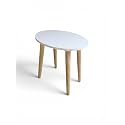 Modern Oval Side Table with 4 Wooden