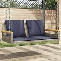 Modern Patio Swing Bench with Cushion, Porch Swing Chair Bench Without Hanging Chains for Outdoors, Courtyard, Garden, 42.9"x24.4"x15.7",-342