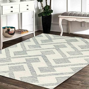 Modern Pattern Wool Carpet with Loop Texture