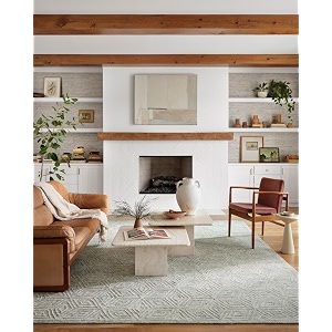 Modern Pattern Wool Carpet with Loop Texture