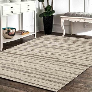 Modern Pattern Wool Carpet with Loop Texture