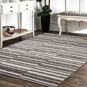 Modern Pattern Wool Carpet with Loop Texture