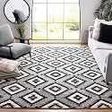 Modern Pattern Wool Carpet with Loop Texture