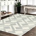 Modern Pattern Wool Carpet with Loop Texture