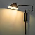 Modern Black Plug in Swing Arm Wall Sconce with Switch, 1 Pack
