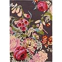Modern Rose Floral Wool Area Rug | Handmade Area Rug with Garden Colorful Flowers for Living Room Dining Room and Kitchen (Brown, 8' x 10')