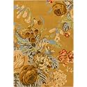 Modern Rose Floral Wool Area Rug | Handmade Area Rug with Garden Colorful Flowers for Living Room Dining Room and Kitchen (Mustard Yellow, 9x6 ft)