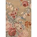 Modern Rose Floral Wool Area Rug | Handmade Area Rug with Garden Colorful Flowers for Living Room Dining Room and Kitchen (Beige, 8x5 ft)