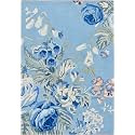 Modern Rose Floral Wool Area Rug | Handmade Area Rug with Garden Colorful Flowers for Living Room Dining Room and Kitchen (Sky Blue, 10x8 ft)