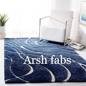 Modern Shaggy Carpet Blue Polypropylene 6x9 Feet