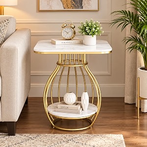Modern Side Table Corners Living Room Square