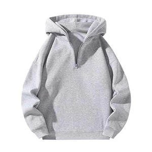 The Modern Soul Half Zipper Solid Hoodie