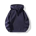The Modern Soul Half Zipper Solid Hoodie