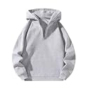 The Modern Soul Half Zipper Solid Hoodie