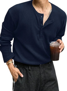 The Modern Soul Solid Men Henley Neck