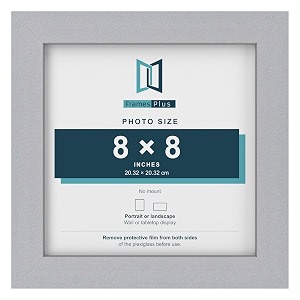 modern style square picture photo poster print art gallery home office frame wall hang or stand 834x834 203mmx203mm silver