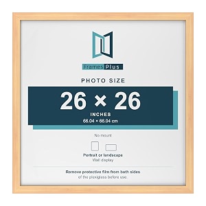 modern style square picture photo poster print art gallery home office frame wall hang or stand 2634x2634 660mmx660mm pine
