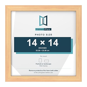 modern style square picture photo poster print art gallery home office frame wall hang or stand 1434x1434 356mmx356mm pine