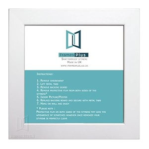 modern style square picture photo poster print art gallery home office frame wall hang or stand 70cmx70cm 700mmx700mm white