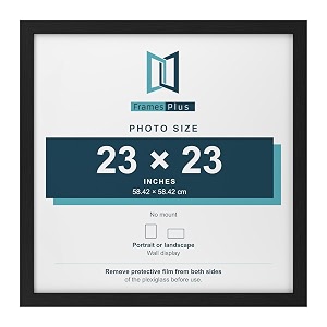 modern style square picture photo poster print art gallery home office frame wall hang or stand 2334x2334 584mmx584mm black
