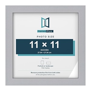 modern style square picture photo poster print art gallery home office frame wall hang or stand 1134x1134 279mmx279mm silver