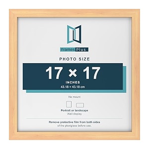 modern style square picture photo poster print art gallery home office frame wall hang or stand 1734x1734 432mmx432mm pine
