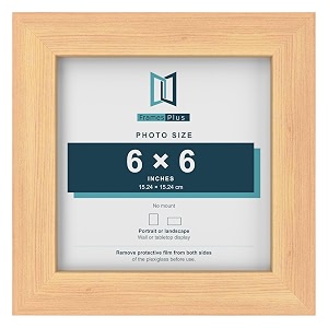 modern style square picture photo poster print art gallery home office frame wall hang or stand 634x634 152mmx152mm pine
