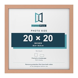 modern style square picture photo poster print art gallery home office frame wall hang or stand 2034x2034 508mmx508mm beech