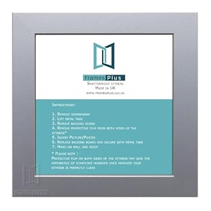 modern style square picture photo poster print art gallery home office frame wall hang or stand 2434x2434 610mmx610mm silver