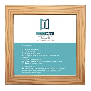 modern style square picture photo poster print art gallery home office frame wall hang or stand 40cmx40cm 400mmx400mm pine
