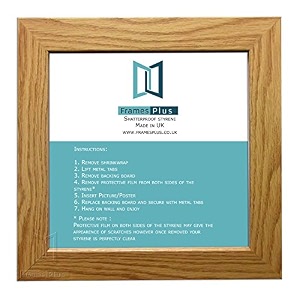 modern style square picture photo poster print art gallery home office frame wall hang or stand 1034x1034 254mmx254mm oak