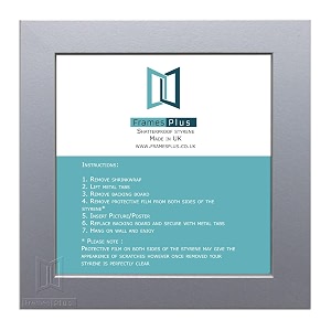 modern style square picture photo poster print art gallery home office frame wall hang or stand 434x434 102mmx102mm silver