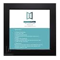 Modern Style Square Picture Photo Poster Print Art Gallery Home office Frame Wall hang or Stand, 14"x14" (356mmx356mm), Black