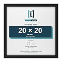 Modern Style Square Picture Photo Poster Print Art Gallery Home office Frame Wall hang or Stand, 20"x20" (508mmx508mm), Black