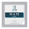 Modern Style Square Picture Photo Poster Print Art Gallery Home office Frame Wall hang or Stand, 11"x11" (279mmx279mm), Silver