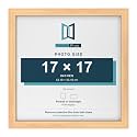 Modern Style Square Picture Photo Poster Print Art Gallery Home office Frame Wall hang or Stand, 17"x17" (432mmx432mm), Pine