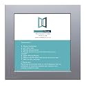 Modern Style Square Picture Photo Poster Print Art Gallery Home office Frame Wall hang or Stand, 24"x24" (610mmx610mm), Silver