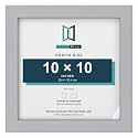 Modern Style Square Picture Photo Poster Print Art Gallery Home office Frame Wall hang or Stand, 10"x10" (254mmx254mm), Silver