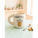 Modern Stylish Kadak Chai Ceramic Mug | Relaxing Tea Coffee Cup with Quotation Design | High Quality Glossy Finish Mug | Elegant Drinkware for Home Office | Stylish Gift
