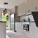 Modern Thripple Light Pendant, Black Metal Geometric Pattern, Cluster Hanging Lights for Kitchen,Living Room, Dining Room Contemporary Dining Room Chandelier (Without Bulb)