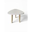 Modern Triangle Side Table with 3 Wooden
