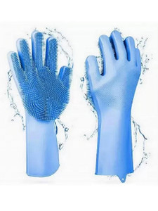 modern wlk silicone gloves with wash scrubber dish washing gloves reusable brush silicone washing machine door hinge
