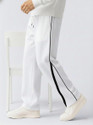 MODESHIFT Solid Striped Men White Track Pants